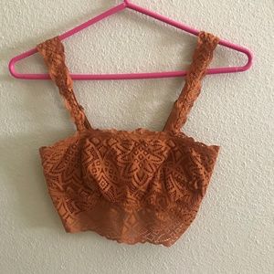 Aerie Bralette Crop Top Burnt Orange - Size Small